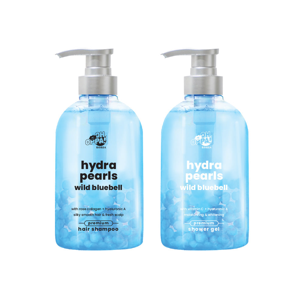 🎁 【GIFT】Oh Oppa Hydra Pearls Wild Bluebell Shower Gel 500ml + Hair Shampoo 500ml (100% off)
