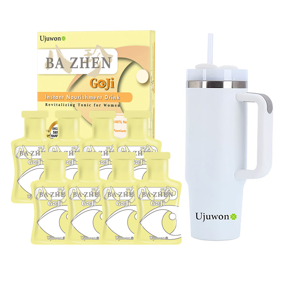 【Free Gift】Ujuwon SUS304 Stainless Steel Vacuum Insulated Cup + Ujuwon Ba Zhen Goji Instant Nourishment Drink 8s  x 1set